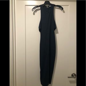 T by Alexander Wang navy blue body con dress.